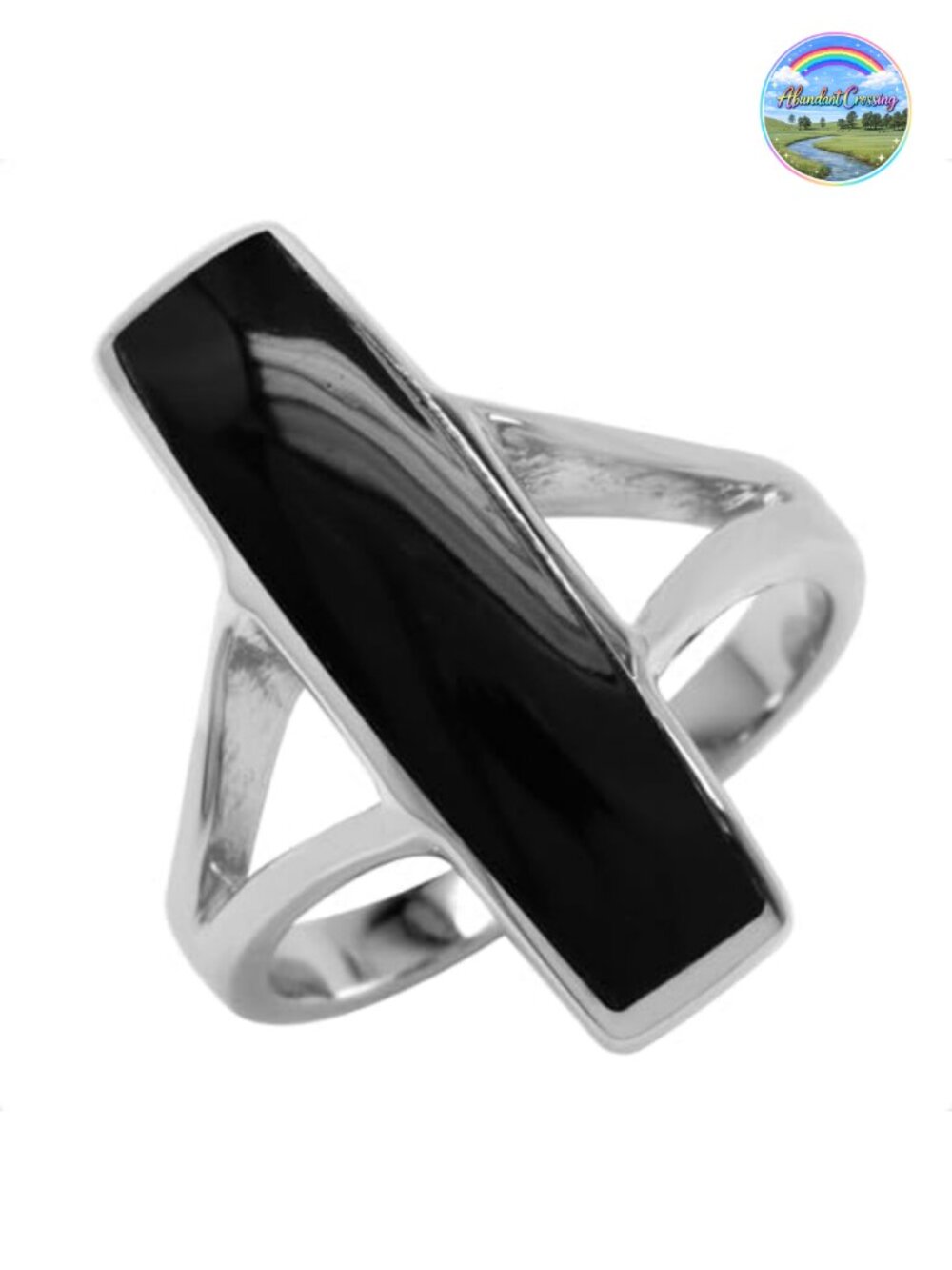 925 Sterling Silver Statement Ring White Gold Plated Modern Stackable Jewelry
